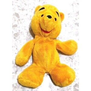 Vintage 1990s Disney Winnie the Pooh Plush Stuffed Animal 10" Sitting Bear